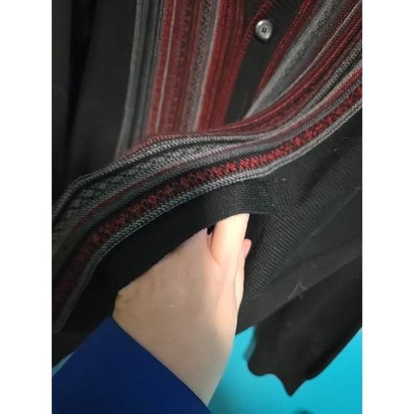 Vtg COOPER Men XXL Merino Wool Blend Burgundy Canada Sweater Cardigan Grandpa - Picture 3 of 8